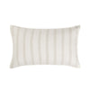Teno 20 x 36 Lumbar King Pillow Sham, Cotton, Striped Beige Premium Linen By Casagear Home