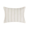 Teno 20 x 26 Standard Pillow Sham, Cotton Fill, Striped Beige Premium Linen By Casagear Home