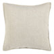 Doji 26 Inch Euro Pillow Sham, Natural Brown Cotton and Premium Linen By Casagear Home