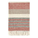 Diu Throw Blanket | Belgian Flax Linen | Red Brown Ivory Stripes