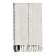 Textured Throw Blanket | Hand Woven | Fringed Ivory Linen