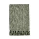 Avu Throw Blanket | Hand Woven Texture | Fringed Cotton | Green