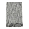 Avu Throw Blanket | Hand Woven Texture | Fringed Cotton | Gray