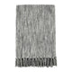 Avu Throw Blanket | Hand Woven Texture | Fringed Cotton | Gray