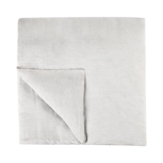 Savi Queen Size Duvet Cover, Stitched Cashmere, Soft White Linen and Cotton By Casagear Home