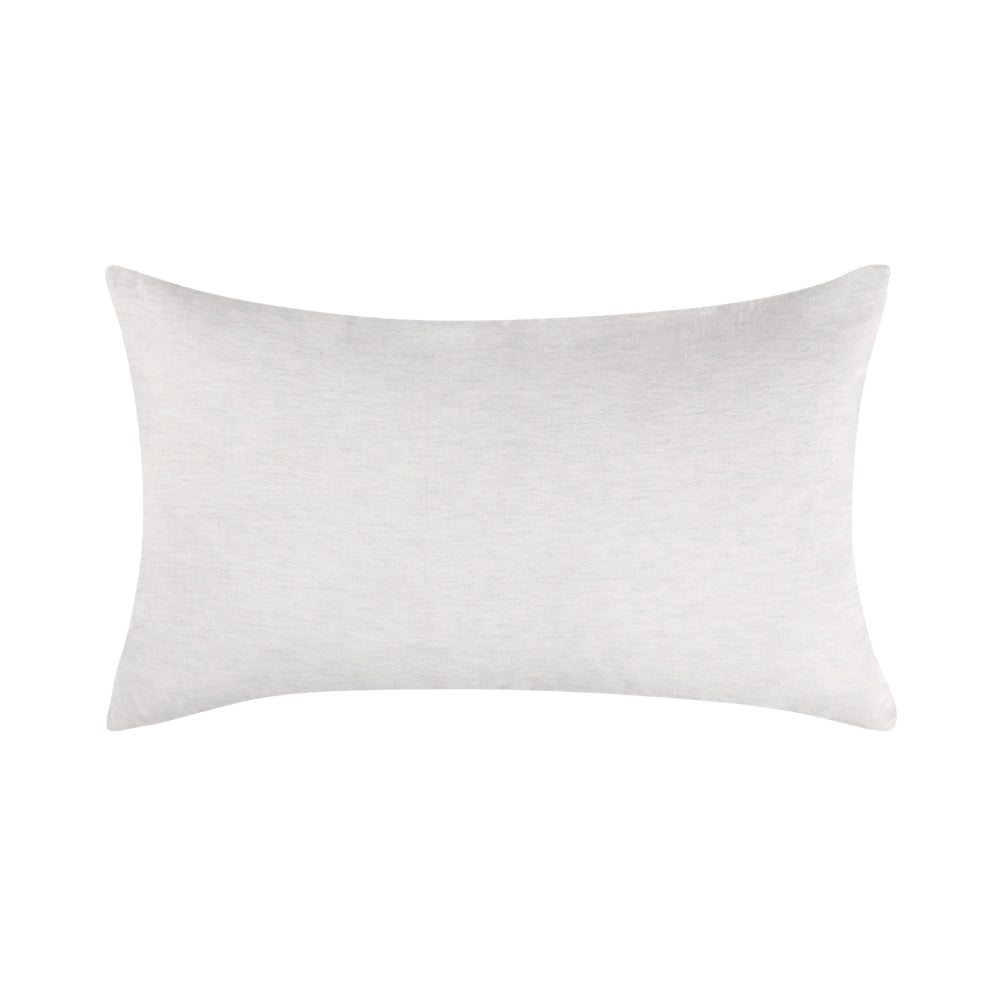 Savi 20 x 36 King Lumbar Pillow Sham, Cashmere, White Cotton and Linen By Casagear Home