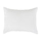 Irma 20 x 26 Standard Pillow Sham, Stitched Embroidered White Linen, Cotton By Casagear Home
