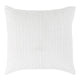 Dedi 26 Inch Euro Pillow Sham, Woven Texture White Cotton Belgian Linen By Casagear Home