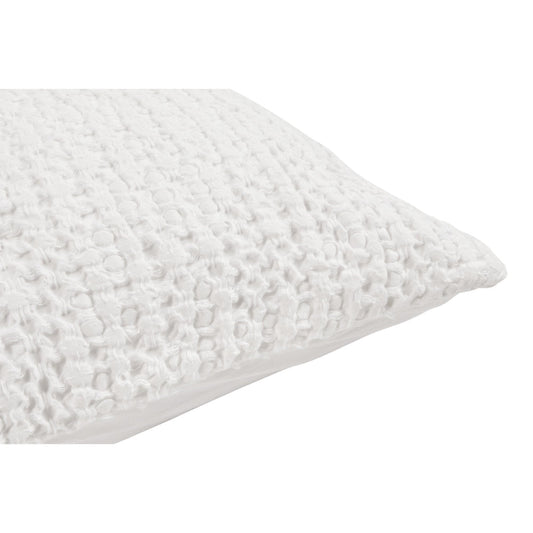 Dedi 20 x 36  King Pillow Sham, White Belgian Flax Linen Cotton By Casagear Home