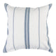 Taki 26 Inch Euro Pillow Sham, Woven Blue and White Stripes Linen Cashmere By Casagear Home