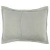 Tara 20 x 26 Standard Pillow Sham, Striped Sage Green Belgian Flax Linen By Casagear Home