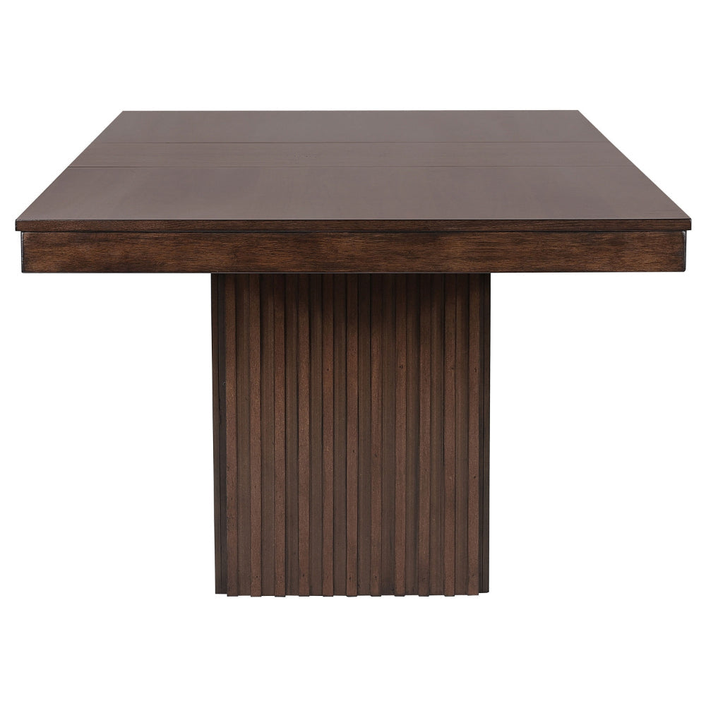 Ryn Dining Table 60-78 Inch Removable Extendable Rectangular Top Brown By Casagear Home BM318837