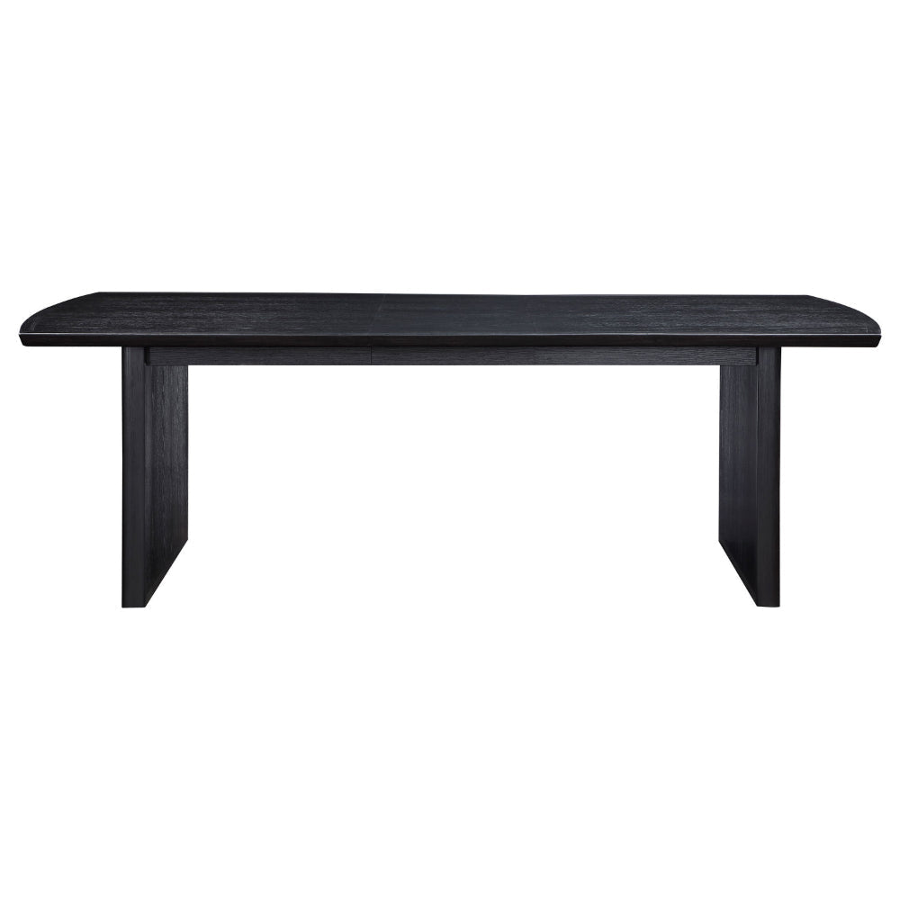 Jack 64-82 Inch Dining Table Rectangular Removable Extension Leaf Black By Casagear Home BM318864