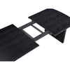 Jack 64-82 Inch Dining Table, Rectangular, Removable Extension Leaf, Black By Casagear Home