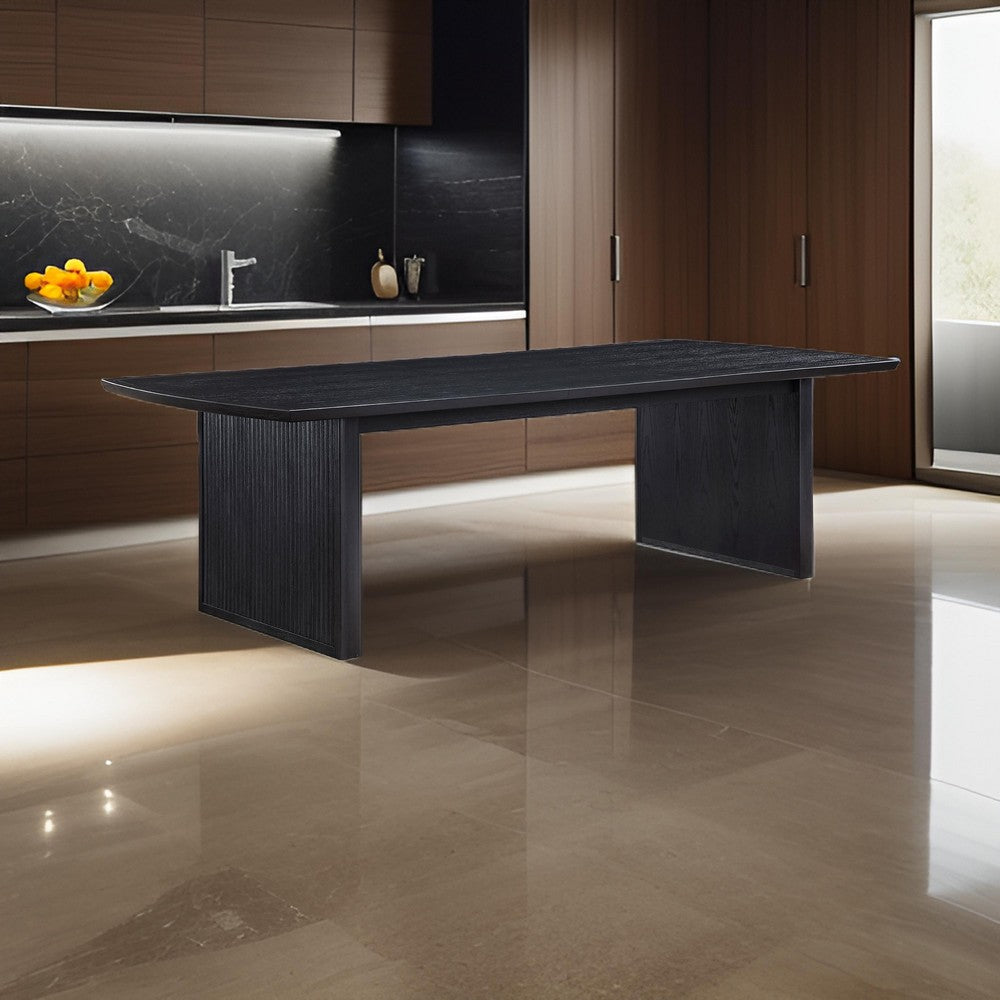 Jack 64-82 Inch Dining Table, Rectangular, Removable Extension Leaf, Black By Casagear Home