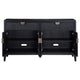 Jack 64 Inch Sideboard Buffet Console 2 Drawers and 2 Cabinets Black By Casagear Home BM318866