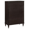 Amber Tall Dresser Chest 5 Drawers Metal Knobs Tapered Legs Brown Wood By Casagear Home BM318872