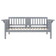 Daisy Twin Daybed Drop Down Tables Slats for Mattress Gray Wood Frame By Casagear Home BM318901