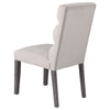 Cary Dining Chair Set of 2 Stone Gray Fabric Tufted Foam Filled Cushion By Casagear Home BM318902