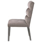 Cary Dining Chair Set of 2 Ash Gray Fabric Tufted Foam Filled Cushion By Casagear Home BM318903