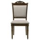 Ross Dining Chair Set of 2 Gray Classic Turned Legs Chestnut Brown By Casagear Home BM318911