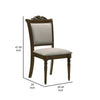 Ross Dining Chair Set of 2 Gray Classic Turned Legs Chestnut Brown By Casagear Home BM318911