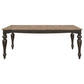 Brad Dining Table 79 Inch Rectangular Sand Brown Charcoal Gray By Casagear Home BM318913