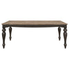 Brad Dining Table 79 Inch Rectangular Sand Brown Charcoal Gray By Casagear Home BM318913