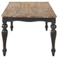 Brad Dining Table 79 Inch Rectangular Sand Brown Charcoal Gray By Casagear Home BM318913