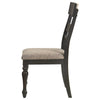 Brad Dining Chair Set of 2 Ladder Back Stone Brown Charcoal Gray By Casagear Home BM318914