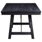 Brar Dining Table 72 Inch Rectangular Top Trestle Base Black Iron Wood By Casagear Home BM318918