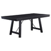 Brar Dining Table, 72 Inch Rectangular Top, Trestle Base, Black Iron, Wood By Casagear Home