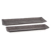 Ashley Rumi Decorative Tray Set of 2, Cast Aluminium, Pewter Gray