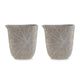 Ashley Denver 14" Vase Set of 2, Starburst Pattern, Gold Polyresin