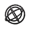 Ashley Lizy Sculpture Set of 2, Interlocking Rings, Black Aluminium
