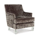 Ashley Gloria Accent Chair, Brown Polyester Crushed Velvet, Acrylic