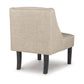 Hellen Accent Chair Light Beige Polyester Soft Cushions Black Wood By Casagear Home BM318944