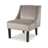 Hellen Accent Chair Taupe Gray Polyester Soft Cushions Black Wood Legs By Casagear Home BM318946