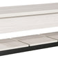 Ciara Storage Bench White Engineered Wood Black Solid Wood Legs 48 Inch By Casagear Home BM318952