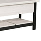 Ciara Storage Bench White Engineered Wood Black Solid Wood Legs 48 Inch By Casagear Home BM318952