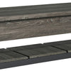 Ciara Storage Bench Gray Engineered Wood Black Solid Wood Legs 48 Inch By Casagear Home BM318953