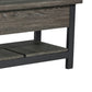 Ciara Storage Bench Gray Engineered Wood Black Solid Wood Legs 48 Inch By Casagear Home BM318953