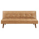 Sena Futon Convertible Sofa Bed Sleeper Couch Light Brown Faux Leather By Casagear Home BM318970