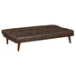 Sena Futon Convertible Sofa Bed Sleeper Couch Dark Brown Faux Leather By Casagear Home BM318971