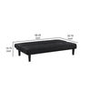 Fordy Futon Convertible Sofa Bed Sleeper Couch Black Fabric Foam 65 Inch By Casagear Home BM318972