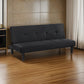 Fordy Futon Convertible Sofa Bed Sleeper Couch Black Fabric Foam 65 Inch By Casagear Home BM318972