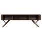 Simi TV Media Entertainment Console Rectangular 71 Inch Walnut Brown Wood By Casagear Home BM318973