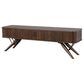 Simi TV Media Entertainment Console Rectangular 71 Inch Walnut Brown Wood By Casagear Home BM318973