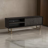 Marcel TV Media Entertainment Console 2 Doors Charcoal Black 70 Inch By Casagear Home BM318975