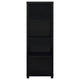Janice Media Tower Bookcase 3 Shelves 1 Storage Cabinet Black Finish By Casagear Home BM318976